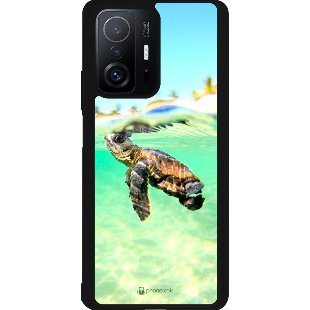 Coque Xiaomi 11T - Silicone rigide noir Turtle Underwater