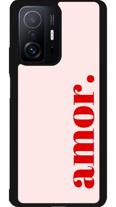 Coque Xiaomi 11T - Silicone rigide noir Valentine 2024 amor