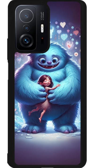 Xiaomi 11T Case Hülle - Silikon schwarz Valentin 2024 Flauschige Liebe