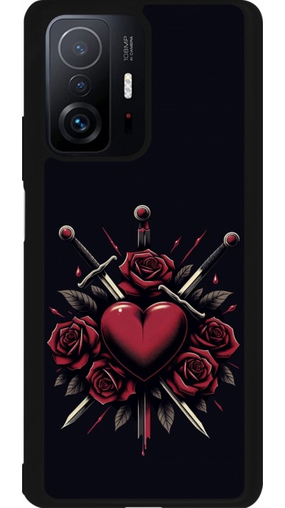 Coque Xiaomi 11T - Silicone rigide noir Valentine 2024 gothic love