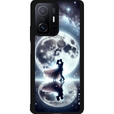 Coque Xiaomi 11T - Silicone rigide noir Valentine 2024 Love under the moon