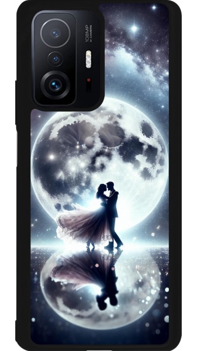 Coque Xiaomi 11T - Silicone rigide noir Valentine 2024 Love under the moon