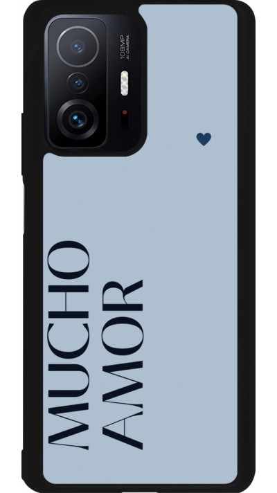 Coque Xiaomi 11T - Silicone rigide noir Valentine 2024 mucho amor azul