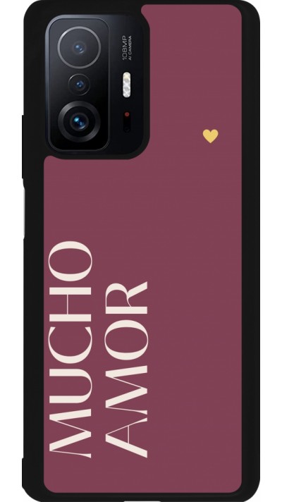 Coque Xiaomi 11T - Silicone rigide noir Valentine 2024 mucho amor rosado