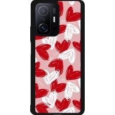 Coque Xiaomi 11T - Silicone rigide noir Valentine 2024 with love heart