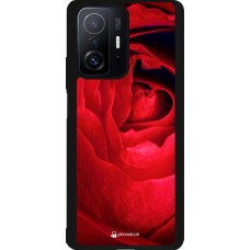 Xiaomi 11T Case Hülle - Silikon schwarz Valentine 2022 Rose