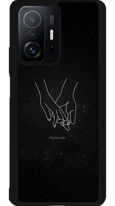 Coque Xiaomi 11T - Silicone rigide noir Valentine 2023 hands forever