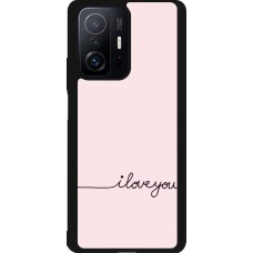 Xiaomi 11T Case Hülle - Silikon schwarz Valentine 2023 i love you writing