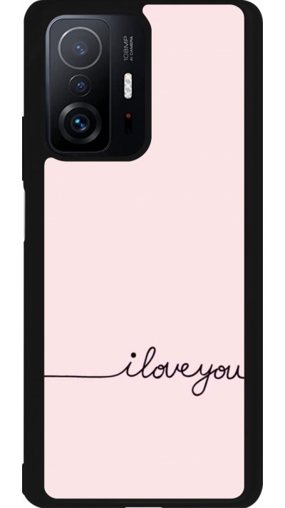 Coque Xiaomi 11T - Silicone rigide noir Valentine 2023 i love you writing