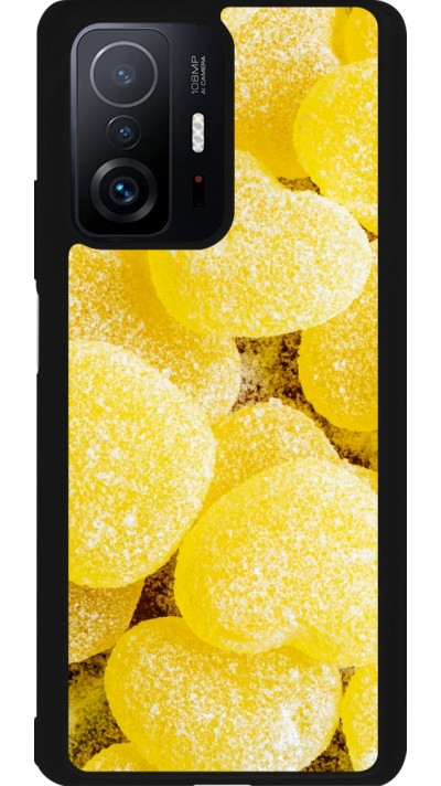 Coque Xiaomi 11T - Silicone rigide noir Valentine 2023 sweet yellow hearts