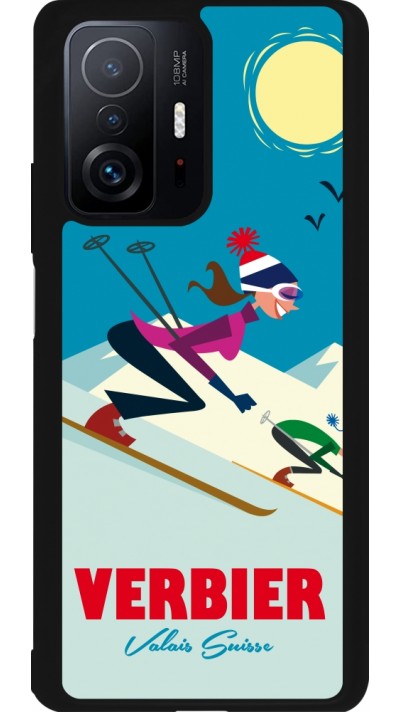Coque Xiaomi 11T - Silicone rigide noir Verbier Ski Downhill
