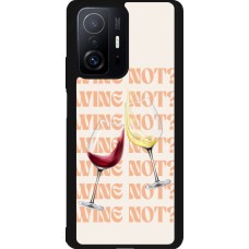 Coque Xiaomi 11T - Silicone rigide noir Wine not