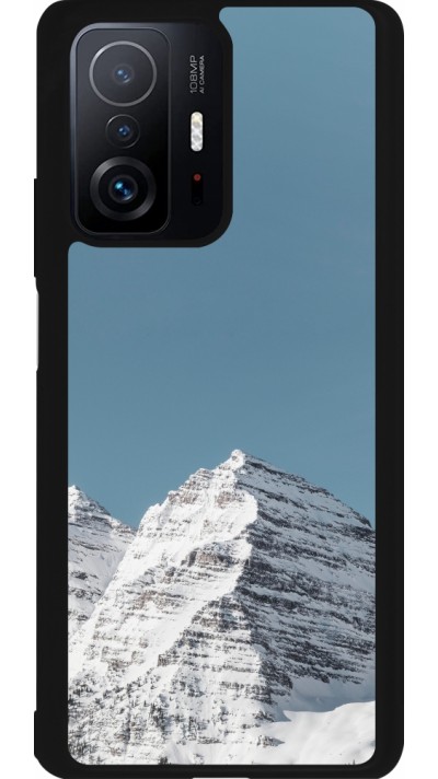 Coque Xiaomi 11T - Silicone rigide noir Winter 22 blue sky mountain