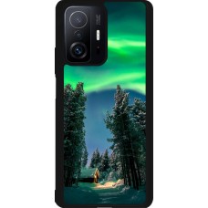 Coque Xiaomi 11T - Silicone rigide noir Winter 22 Northern Lights