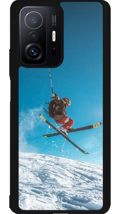 Coque Xiaomi 11T - Silicone rigide noir Winter 22 Ski Jump