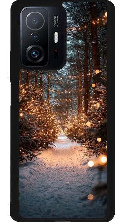 Xiaomi 11T Case Hülle - Silikon schwarz Winter 25 Winter snowy road