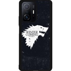 Coque Xiaomi 11T - Silicone rigide noir Winter is coming Stark