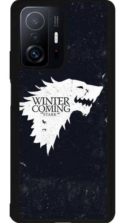 Coque Xiaomi 11T - Silicone rigide noir Winter is coming Stark