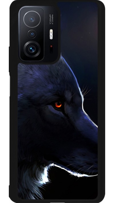 Coque Xiaomi 11T - Silicone rigide noir Wolf Shape