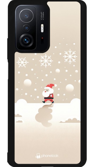 Coque Xiaomi 11T - Silicone rigide noir Noël 2023 Minimalist Santa