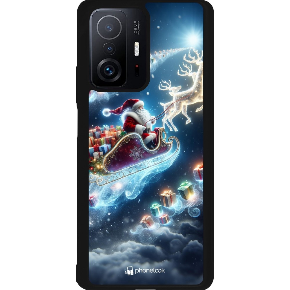 Xiaomi 11T Case Hülle - Silikon schwarz Weihnachten 2023 Verzauberter Weihnachtsmann