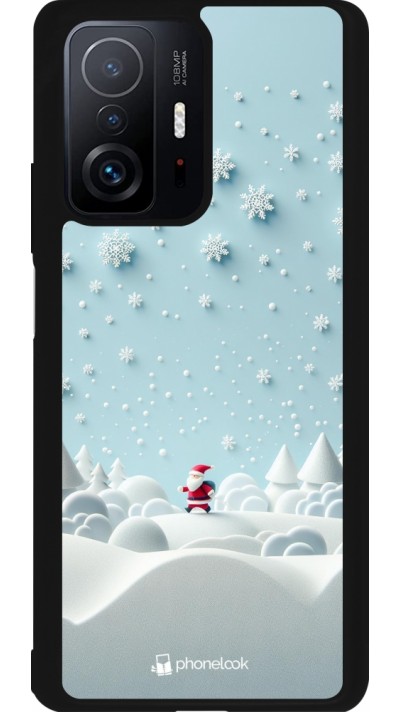 Coque Xiaomi 11T - Silicone rigide noir Noël 2023 Petit Père Flocon