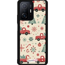 Coque Xiaomi 11T - Silicone rigide noir Noël 2024 Camion Sapin