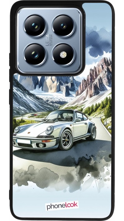 Xiaomi 14T Pro Case Hülle - Silikon schwarz Porsche 911 Berg Aquarell
