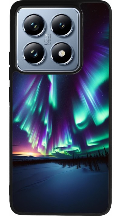 Xiaomi 14T Pro Case Hülle - Silikon schwarz Funkelndes Nordlicht