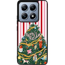 Coque Xiaomi 14T Pro - Silicone rigide noir Christmas 25 Happy Holiday