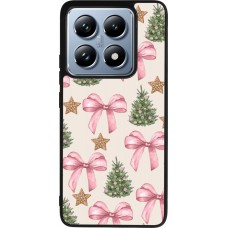 Coque Xiaomi 14T Pro - Silicone rigide noir Christmas 25 Vintage Ribbons
