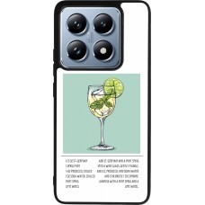 Xiaomi 14T Pro Case Hülle - Silikon schwarz Cocktail Rezept Hugo