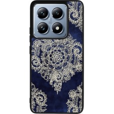 Xiaomi 14T Pro Case Hülle - Silikon schwarz Cream Flower Moroccan