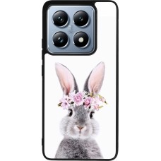 Coque Xiaomi 14T Pro - Silicone rigide noir Easter 2023 flower bunny
