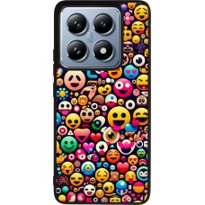 Xiaomi 14T Pro Case Hülle - Silikon schwarz Emoji Mix Farbe