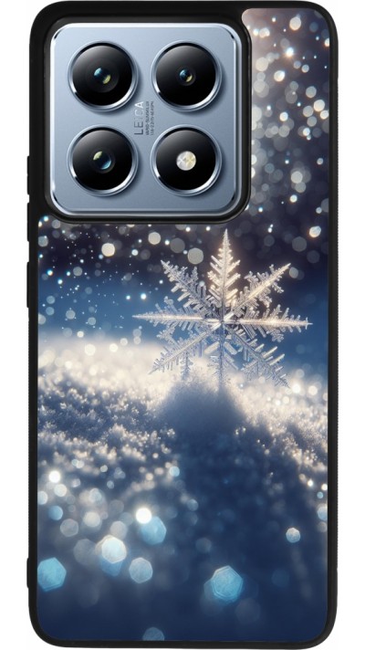 Xiaomi 14T Pro Case Hülle - Silikon schwarz Schneeflocke Solar Glanz