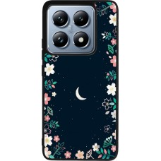 Xiaomi 14T Pro Case Hülle - Silikon schwarz Flowers space