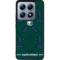 Coque Xiaomi 14T Pro - Silicone rigide noir Maillot de football Arabie saoudite 2026 personnalisable