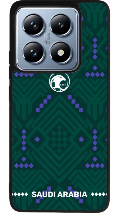 Coque Xiaomi 14T Pro - Silicone rigide noir Maillot de football Arabie saoudite 2026 personnalisable