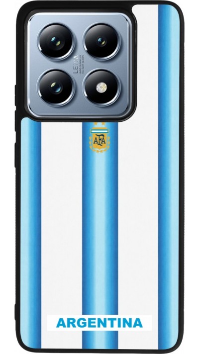 Coque Xiaomi 14T Pro - Silicone rigide noir Maillot de football Argentine 2026 personnalisable