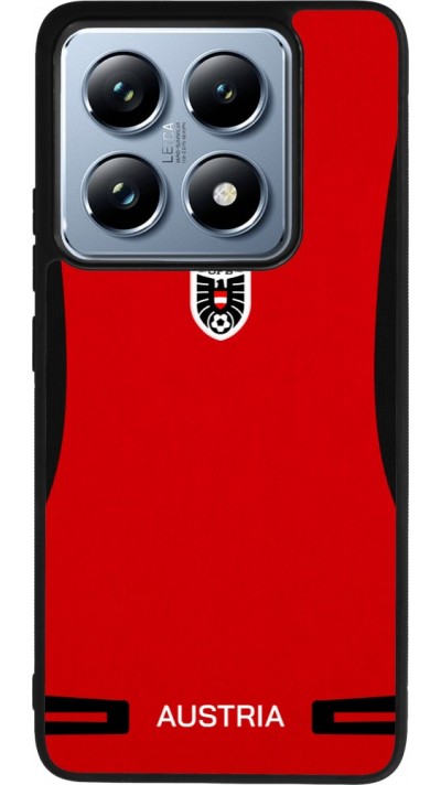 Coque Xiaomi 14T Pro - Silicone rigide noir Maillot de football Autriche 2026 personnalisable