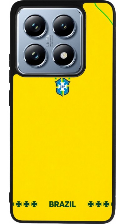 Coque Xiaomi 14T Pro - Silicone rigide noir Maillot de football Bresil 2026 personnalisable
