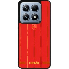 Coque Xiaomi 14T Pro - Silicone rigide noir Maillot de football Espagne 2026 personnalisable