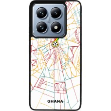 Coque Xiaomi 14T Pro - Silicone rigide noir Maillot de football Ghana 2026 personnalisable