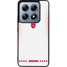 Coque Xiaomi 14T Pro - Silicone rigide noir Maillot de football Jordanie 2026 personnalisable