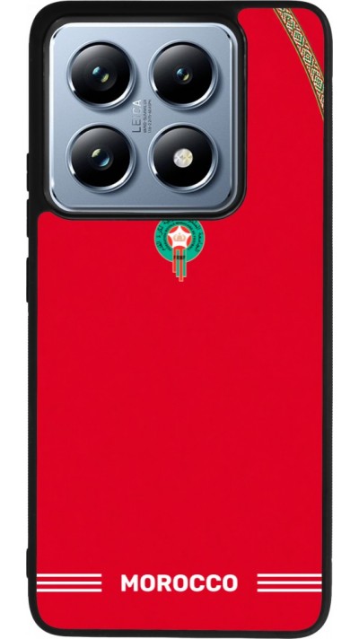 Coque Xiaomi 14T Pro - Silicone rigide noir Maillot de football Maroc 2026 personnalisable