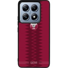 Coque Xiaomi 14T Pro - Silicone rigide noir Maillot de football Qatar 2026 personnalisable