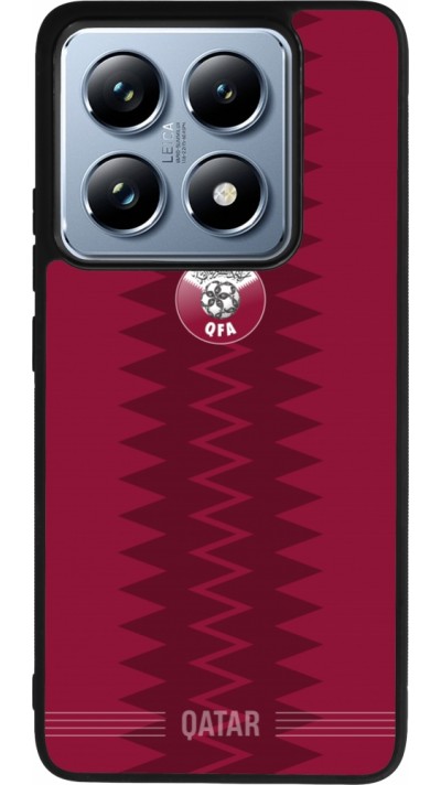 Coque Xiaomi 14T Pro - Silicone rigide noir Maillot de football Qatar 2026 personnalisable