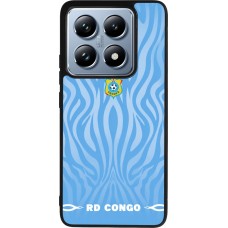 Coque Xiaomi 14T Pro - Silicone rigide noir Maillot de football RD Congo 2026 personnalisable