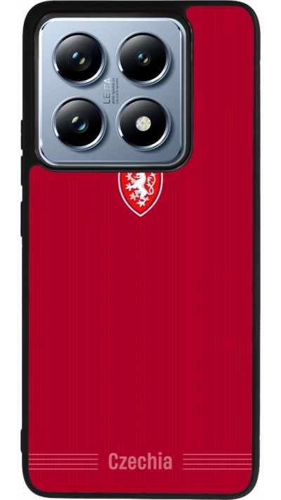 Coque Xiaomi 14T Pro - Silicone rigide noir Maillot de football Répuplique Tchèque 2026 personnalisable
